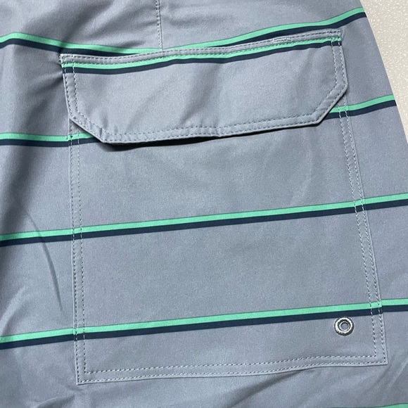 Men's PATAGONIA Stretch Hydropeak Boardshorts 21"- Sz 30 & 32 Blue Stripped $79 - Picture 10 of 10